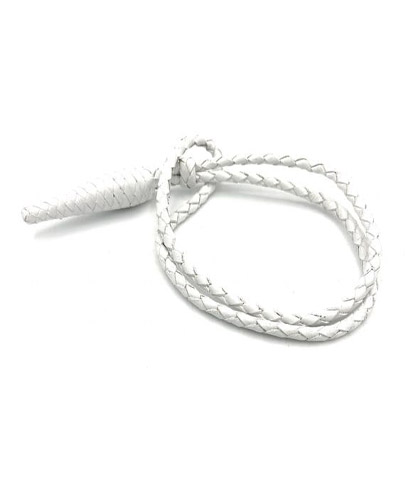 Sword Knot leather Braided Round Cord White R672