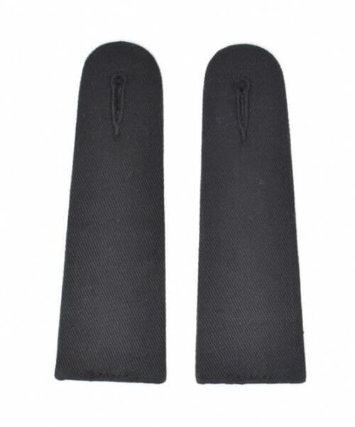 Epaulette Black Leather Strap at back 5.5 inch Long Button Hole R2473