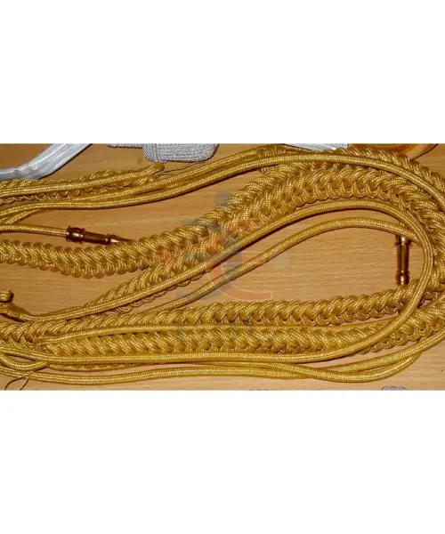 Deluxe Metallic Gold Bullion Wire Shoulder Aiguillette