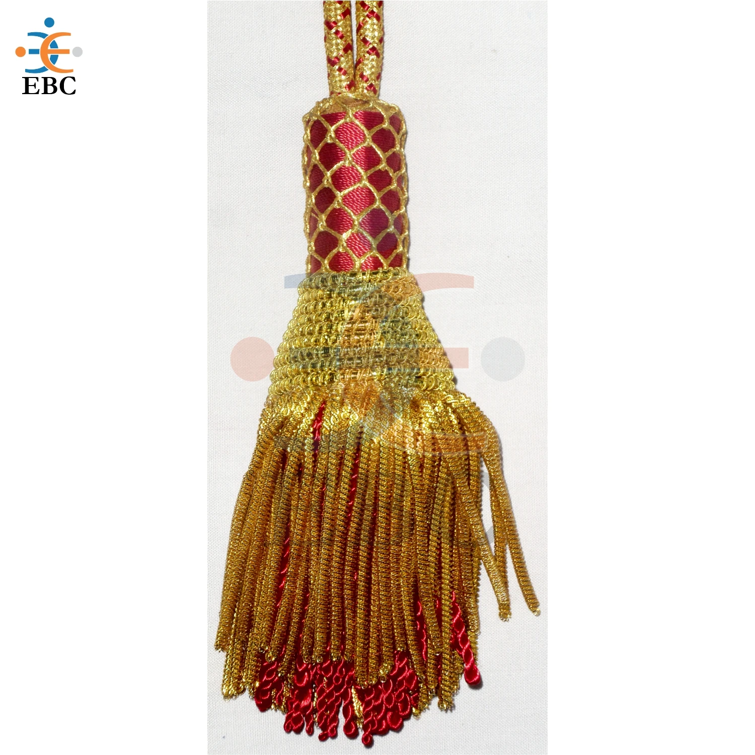 Ceremonial Officer Sword Knot Cord in Red & Gold Metallic