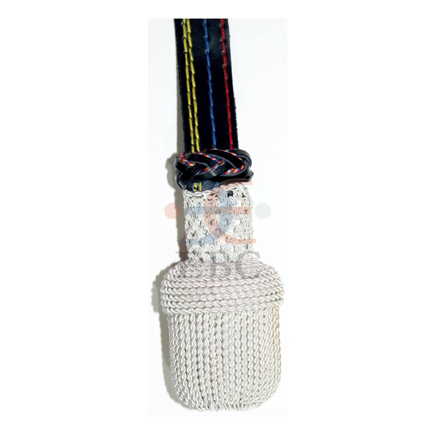 Officer Uniform Sword Knot with Silver Bullion Wire Cord