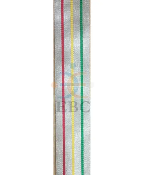 Custom Striped Cadet Belt Sash & Gold Mylar Braid Lace