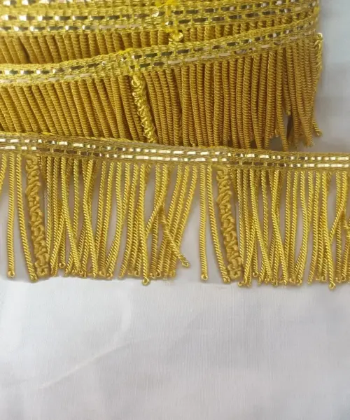Premium 5cm Gold Gilt Bullion Wire Fringe Trimming