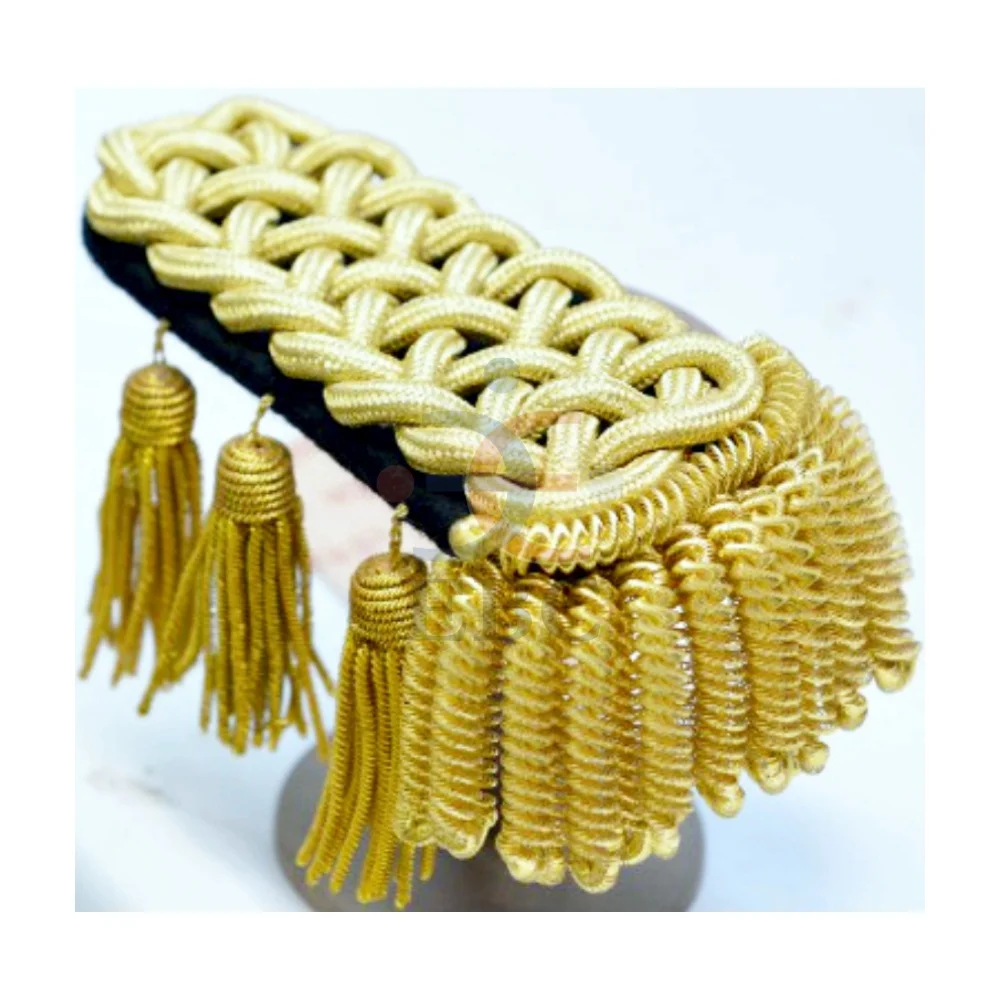Spiral Gold Bullion Wire Fringe for Epaulettes & Banners - Image 6