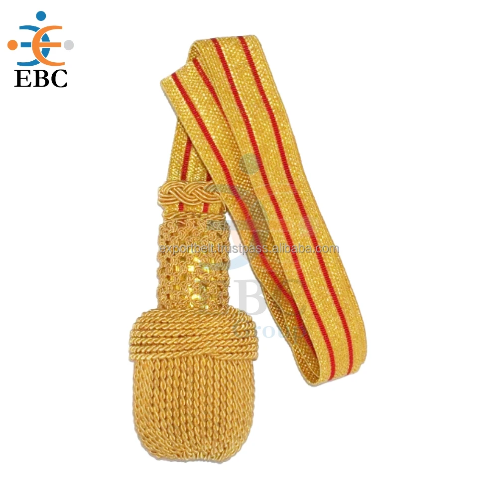 Officer Uniform Sword Knot with Silver Bullion Wire Cord - Image 5