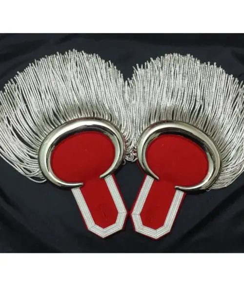 Ceremonial Uniform Shoulder Epaulettes with Bullion Fringe