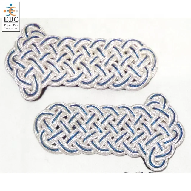 Handmade Ceremonial Epaulette Cords with Brass Clips (Pair) - Image 2