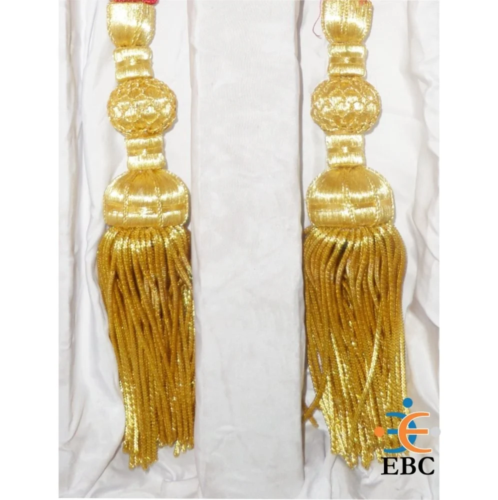 Handmade Metallic Cord & Bullion Fourragere Shoulder Lanyard - Image 5