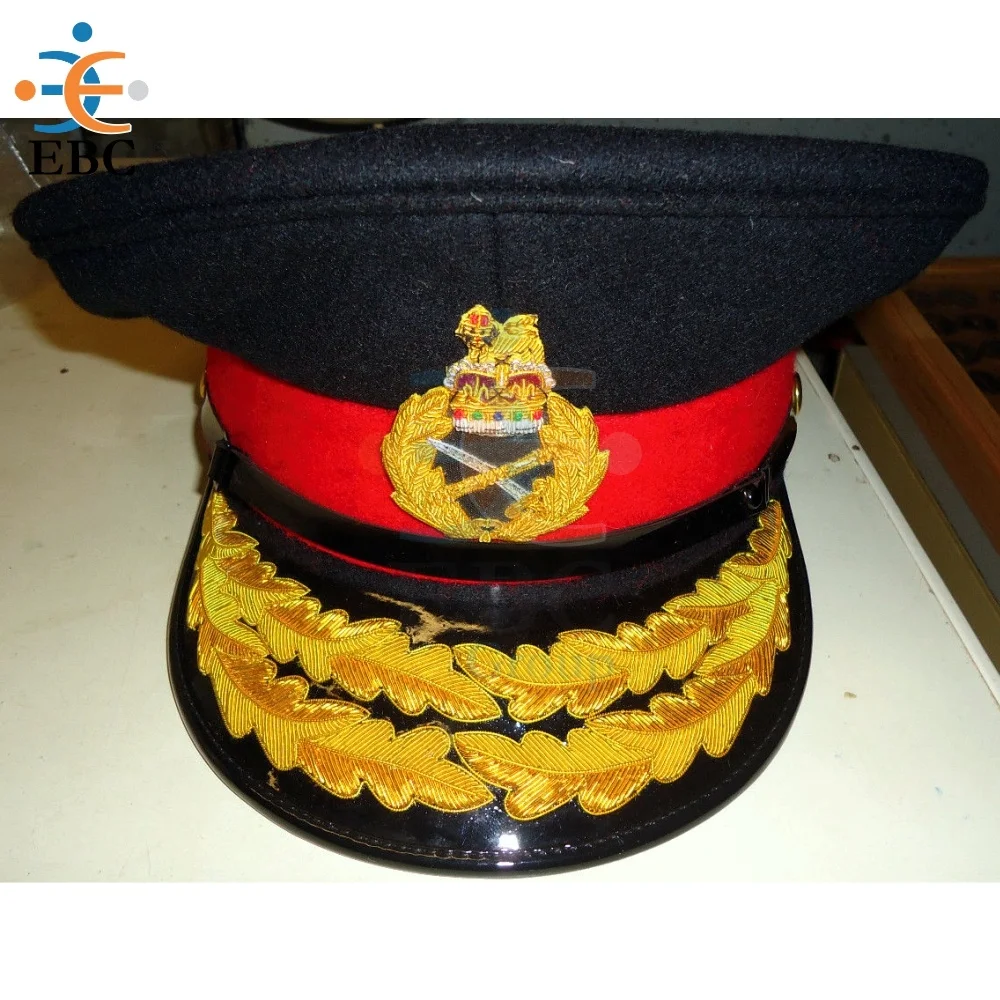Officer & Cadet Wool Peak Cap for Ceremonial Uniforms - Image 2