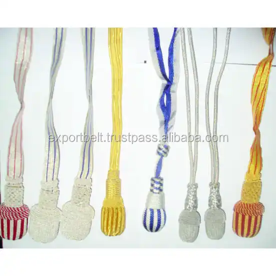 Officer Uniform Sword Knot with Silver Bullion Wire Cord - Image 4
