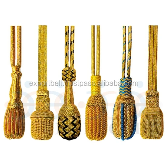 Officer Uniform Sword Knot with Silver Bullion Wire Cord - Image 3