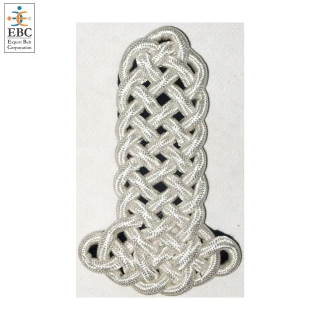 Handmade Ceremonial Epaulette Cords with Brass Clips (Pair) - Image 5