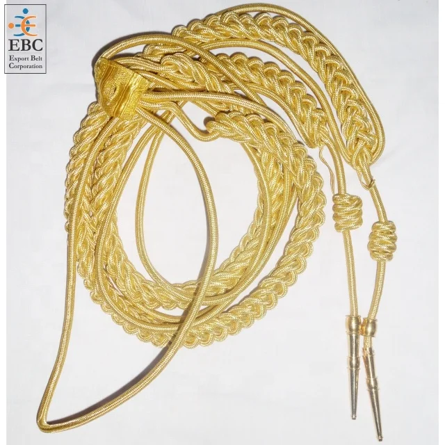 Deluxe Metallic Gold Bullion Wire Shoulder Aiguillette - Image 4